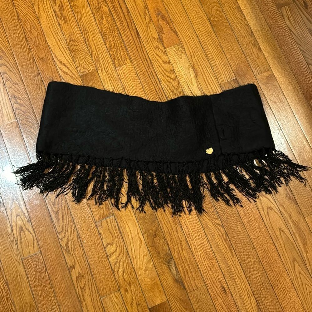 betsy johnson fringed infinity scarf